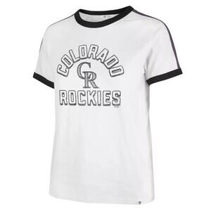 '47 Women's Colorado Rockies White Sweet Heat T-Shirt size S